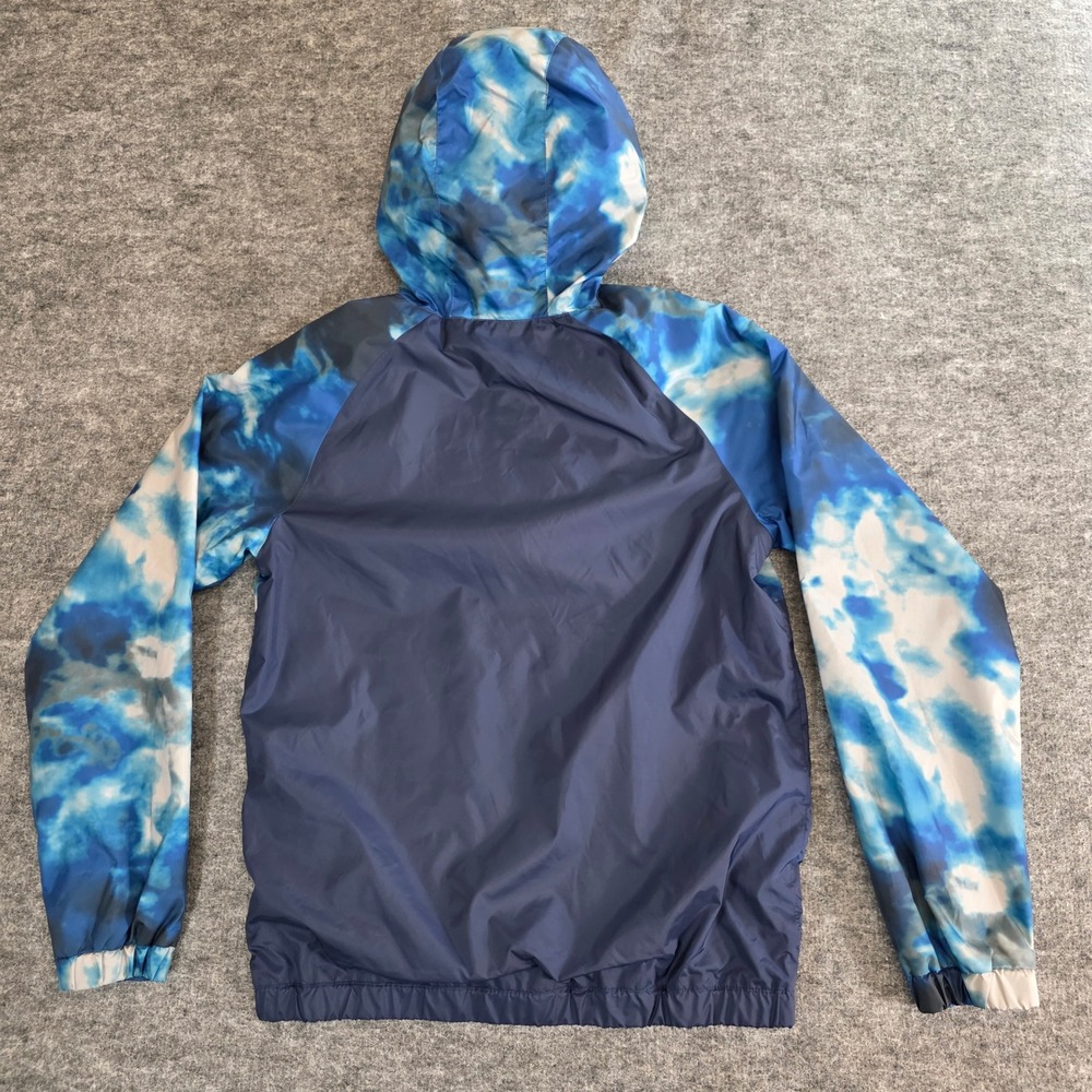 Air Jordan Windbreaker Jacket Kids XL 13-15 Years Blue Tie Dye Full Zip Hooded - Picture 7 of 13